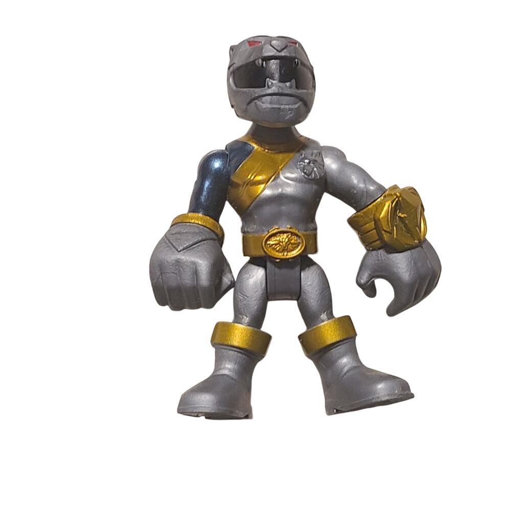 Power Rangers Wild Force Silver Power Ranger Figure Hasbro 3" Playskool Heroes